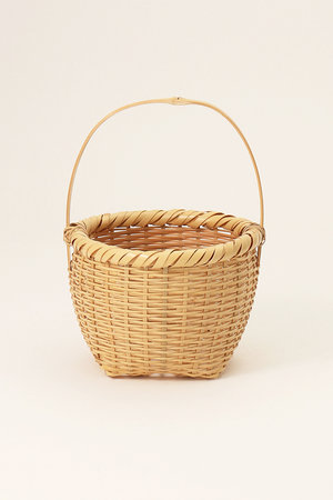 コッパワークアンドアート/koppa work and artの手付きこかご 猫の頭(510200/510205)