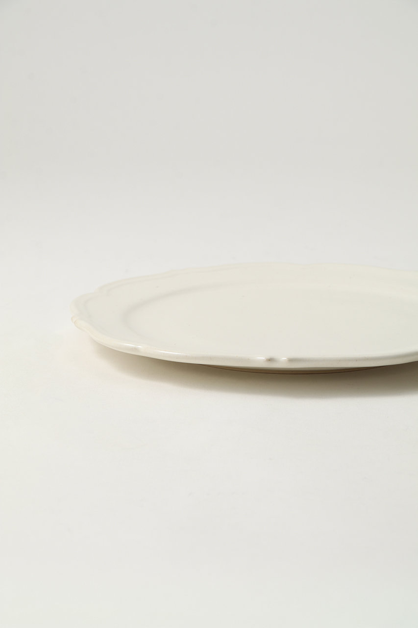 Awabi ware(あわびウェア)｜輪花平皿/白磁 の通販｜ELLESHOP