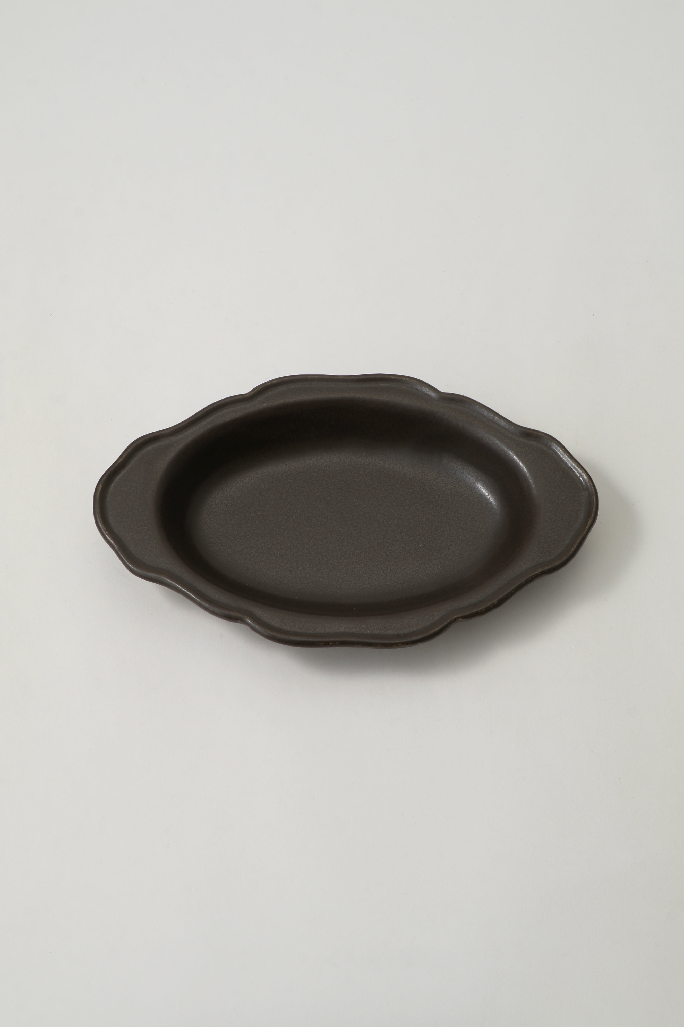 あわびウェア/Awabi wareの耐熱グラタン皿 M(黒マット/H01-002)