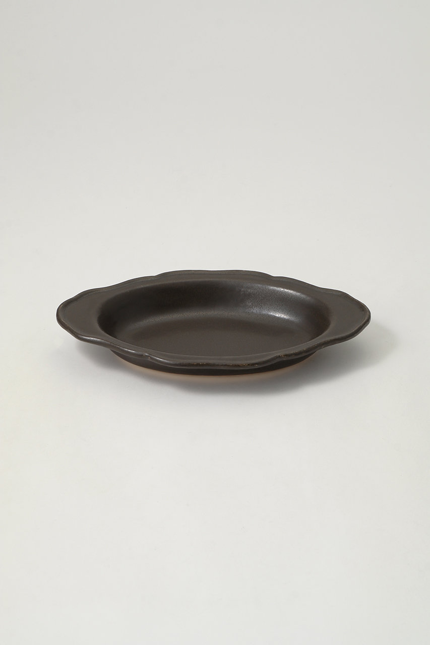 Awabi ware(あわびウェア)｜耐熱グラタン皿 M/黒マット の通販
