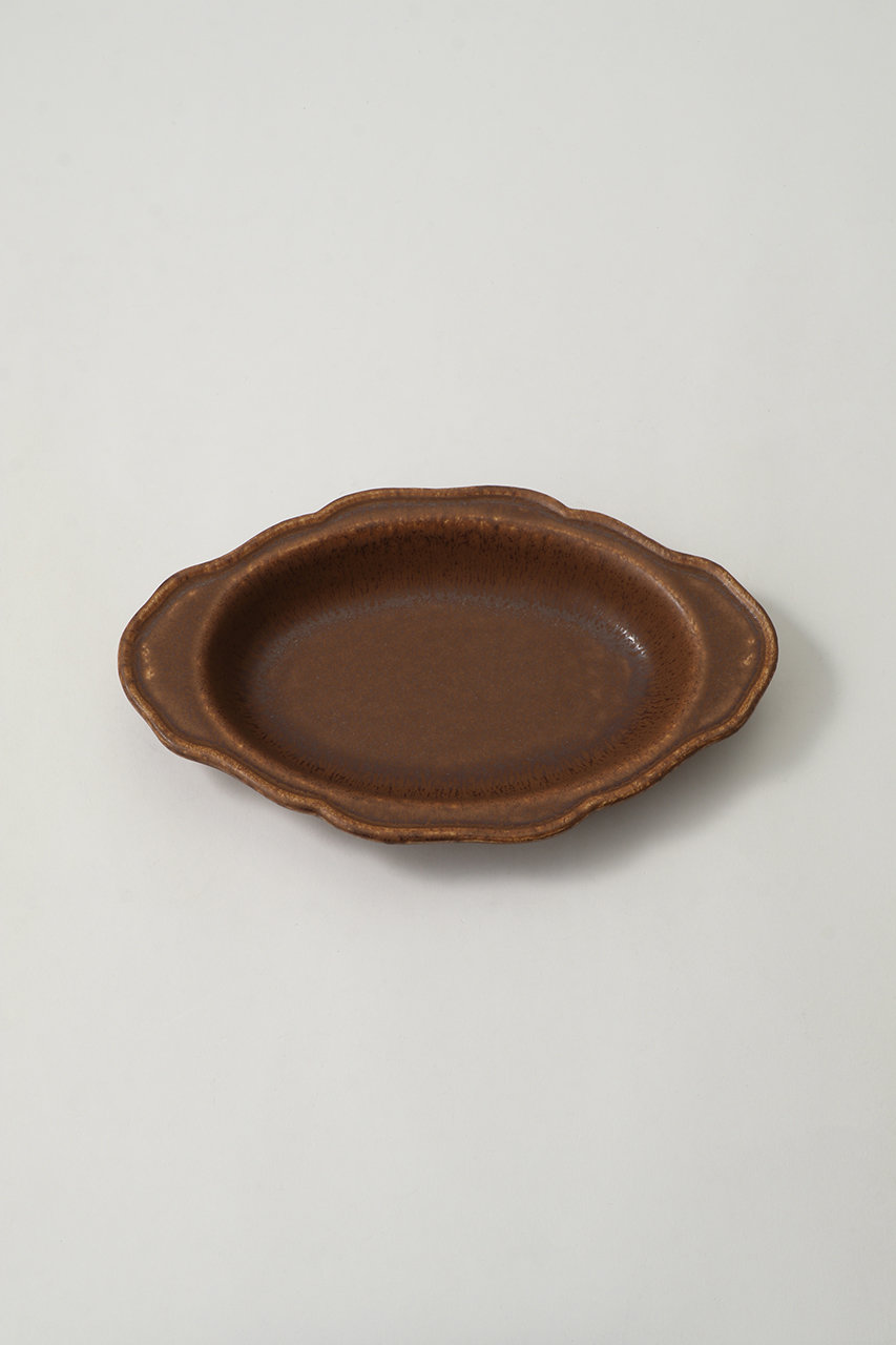 あわびウェア/Awabi wareの耐熱グラタン皿 M(チョコ/H01-002)