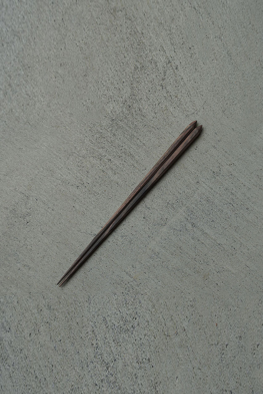 大黒屋 細身 八角縞黒檀 無塗装 21.5cm