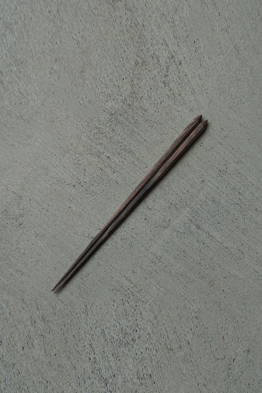 大黒屋 細身 八角縞黒檀 無塗装 23.5cm