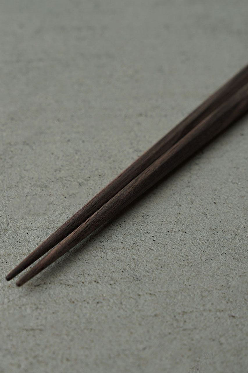 amenoie(アメノイエ)｜大黒屋 細身 八角縞黒檀 無塗装 23.5cm/黒 の