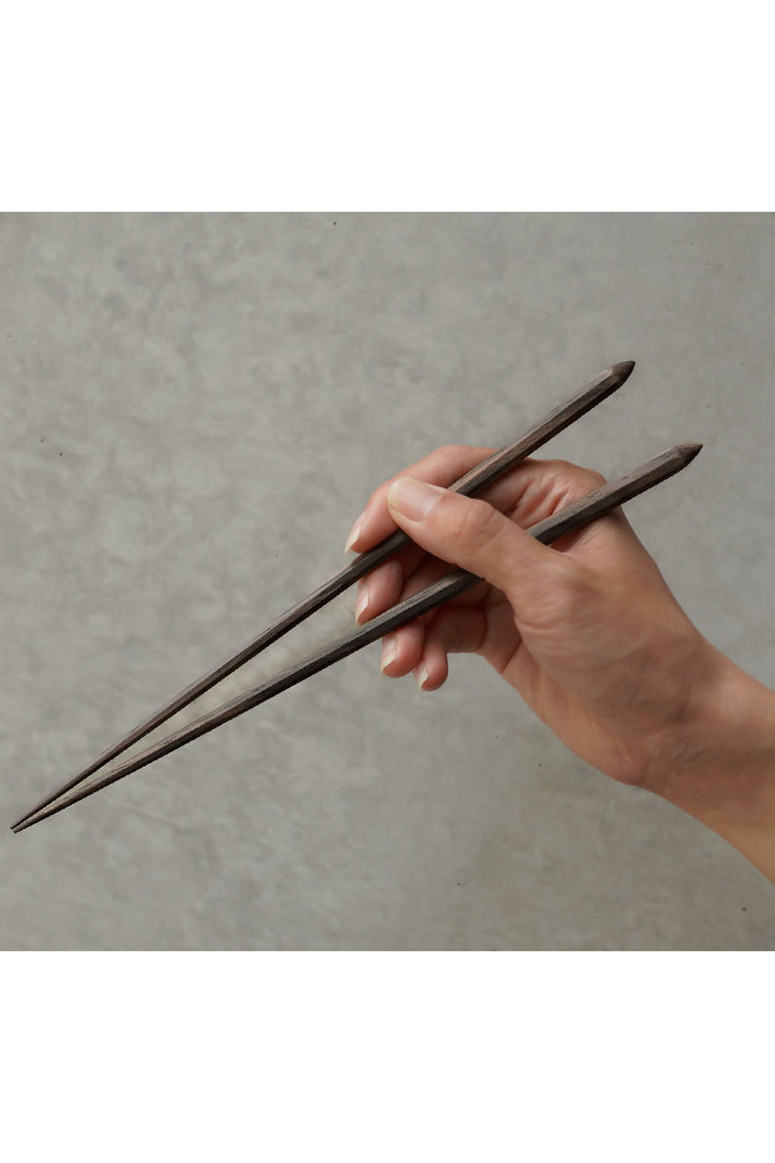 amenoie(アメノイエ)｜大黒屋 細身 八角縞黒檀 無塗装 23.5cm/黒 の