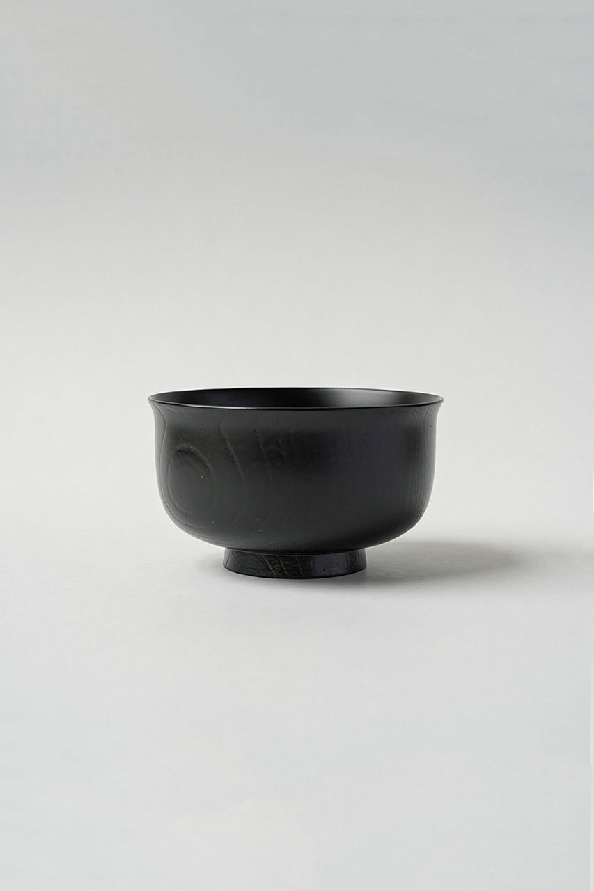 アメノイエ/amenoieの土直漆器×アメノイエ 汁椀(黒/ID00210)