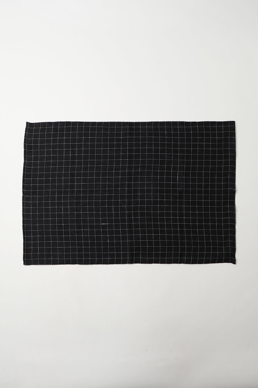 リネンアンドデコール/LINEN & DECORのGrid キッチンタオル(ブラック/-)