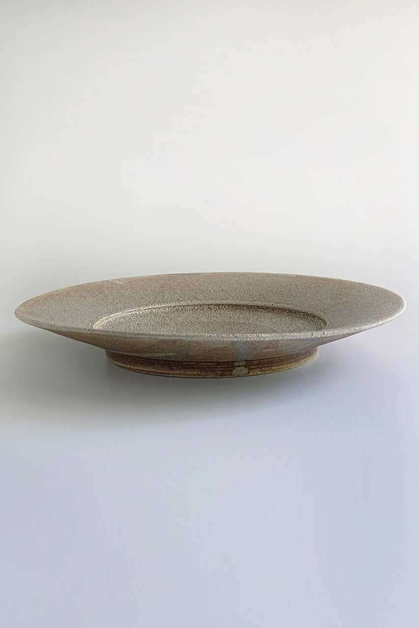 ミシンポタリークリエイション/MISHIM POTTERY CREATIONのfractal リム プレート M(sabi/FR023)