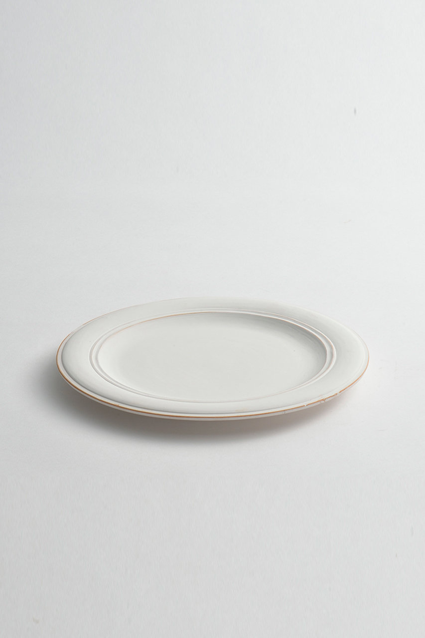 ミシンポタリークリエイション/MISHIM POTTERY CREATIONのStiLL ラウンド プレート L(胡粉（シロ）/FR079)