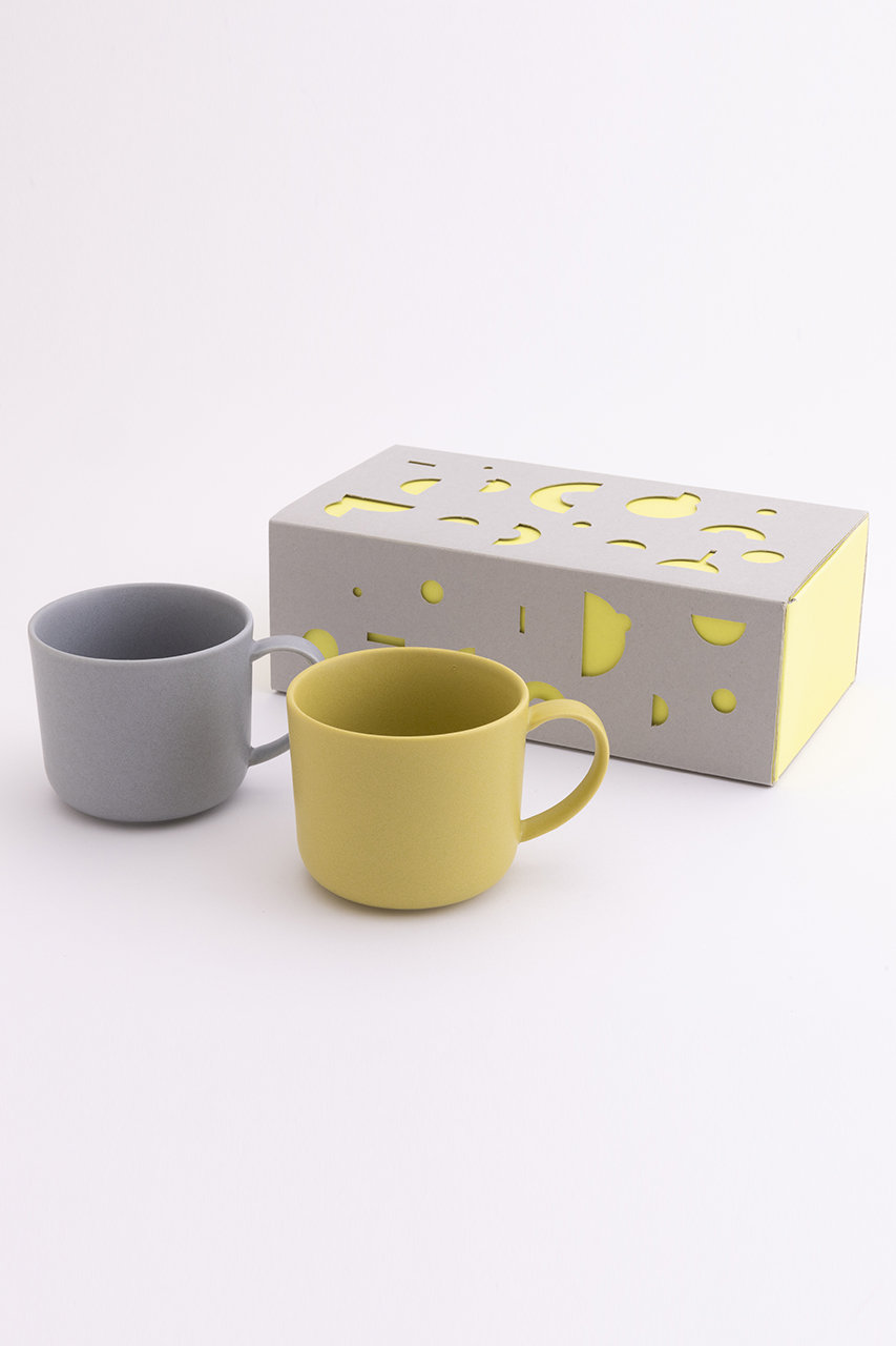 エディションズ/EDITIONSのギフト ペアマグカップ(YL×GY/21379)