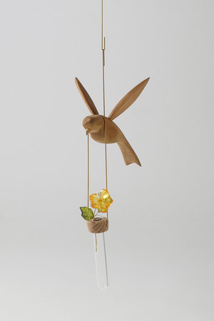 『鳥のフラワーベース』