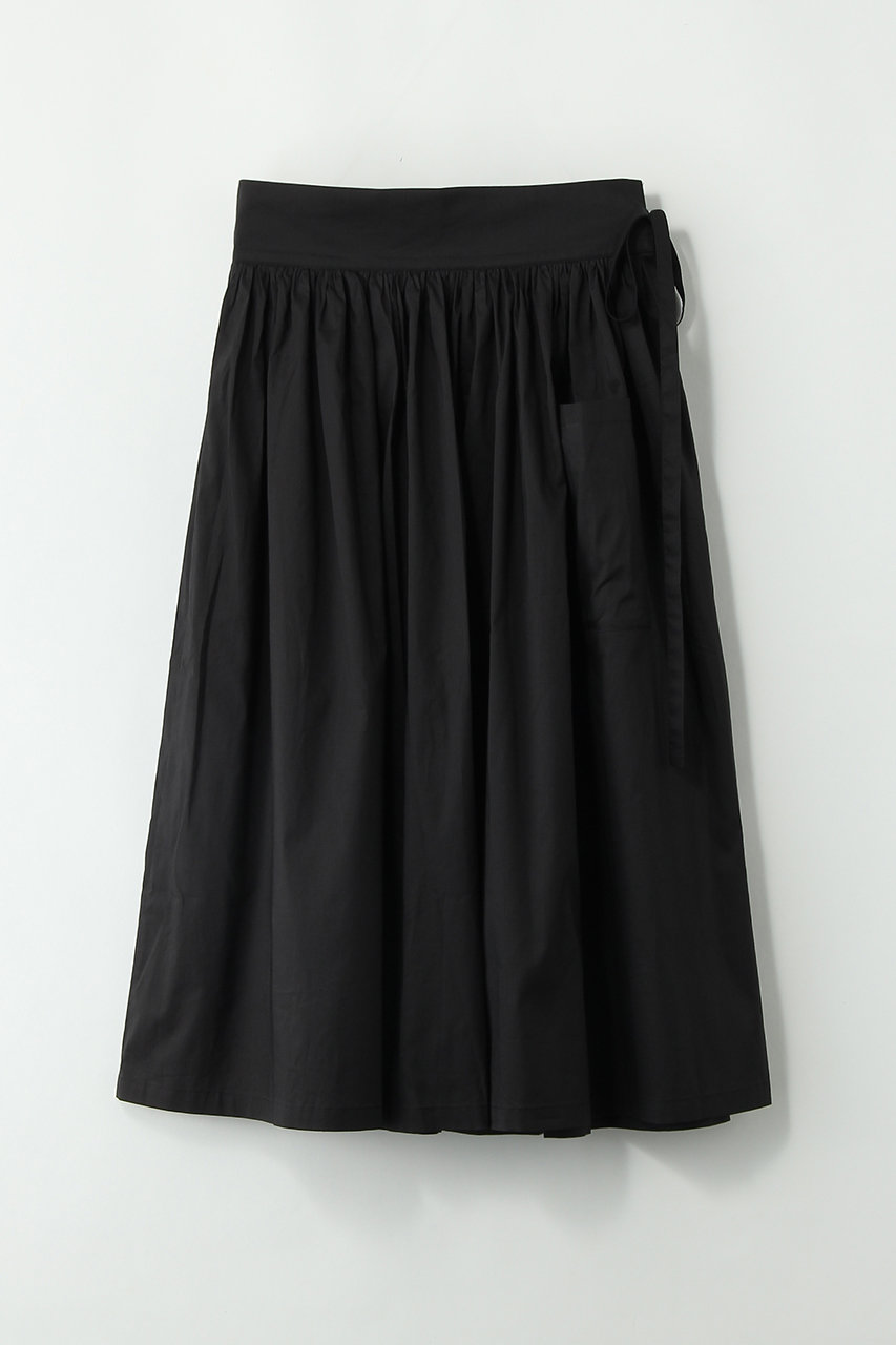 エプロンショウカイ/エプロン商会のGATHERED APRON(LIBERTY Solid black/-)