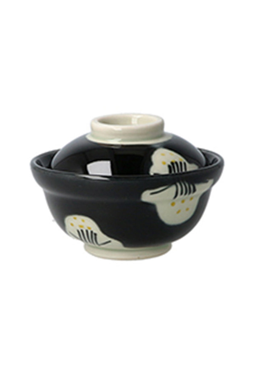 ミノ ドンブリ/MINO DONBURIの蓋付き豆どんぶり M 椿(黒/116543)