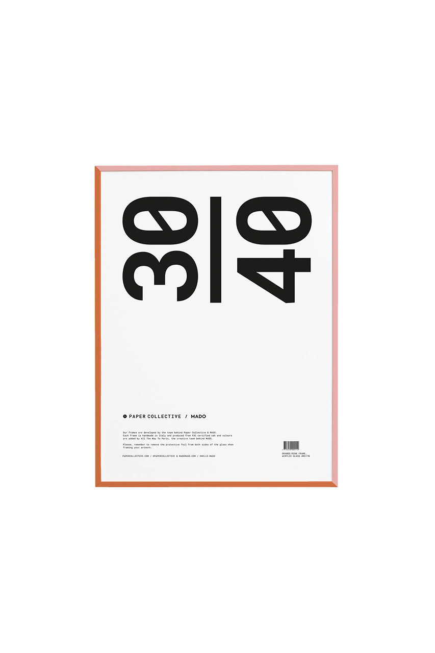 ペーパーコレクティブ/PAPER COLLECTIVEのフレーム 30×40cm【メーカー取り寄せ】(オレンジ／ピンク/90045)