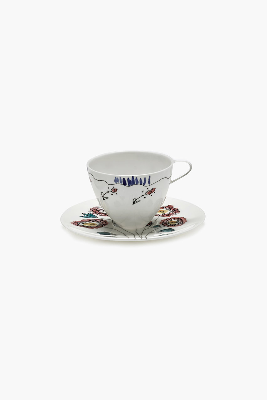 セラックス/SERAXの【SERAX×MARNI】ミッドナイト フラワーズ コーヒーカップ＆ソーサー 2客セット(アネモネ ミルク/B9223126-403)