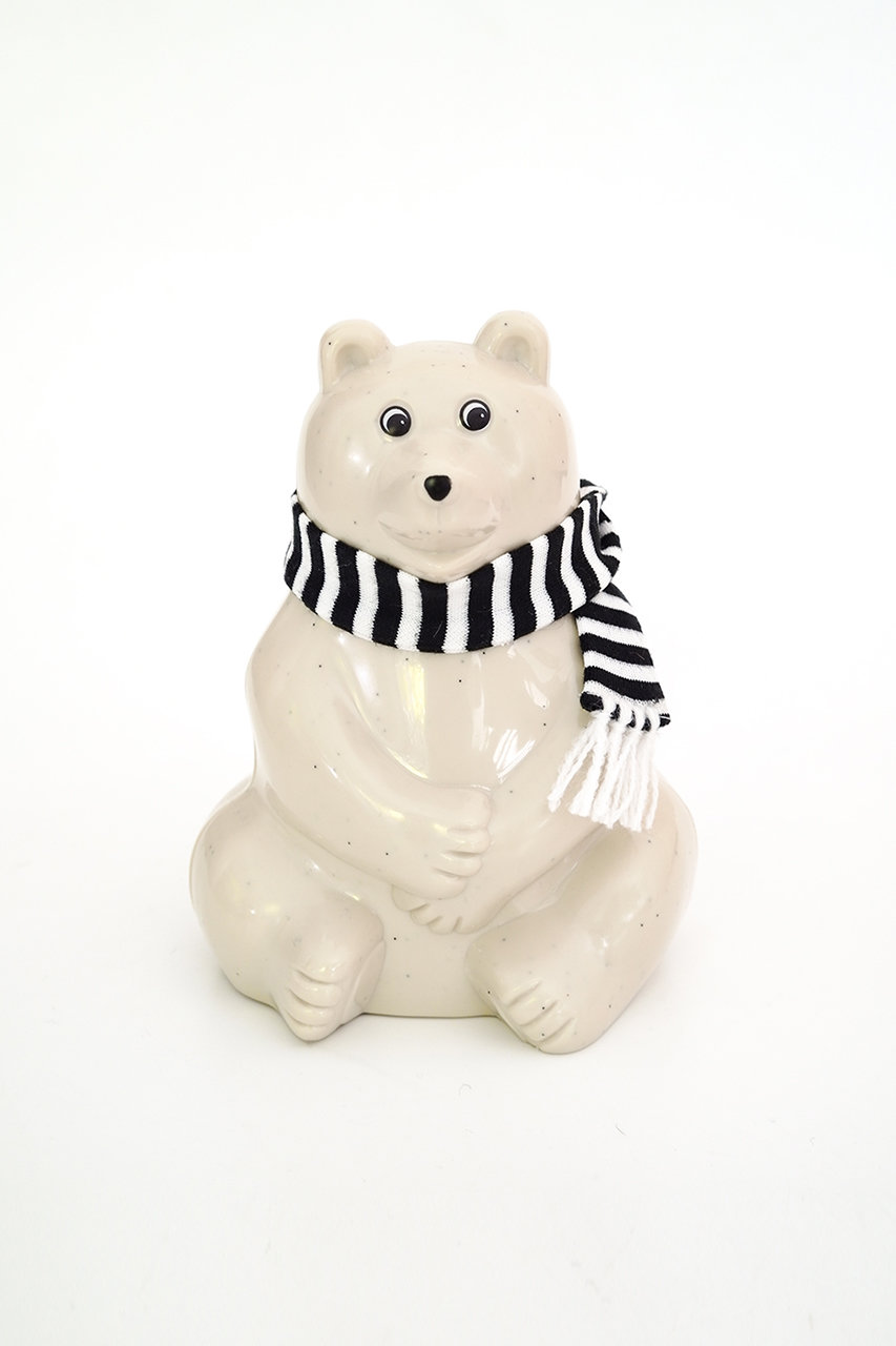 パラセット/palasetのPolar Bear しろくま貯金箱 2026 マフラー付(-/PB_MUFF_2)