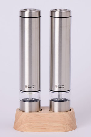 ハーストフジンガホウシャ/ハースト婦人画報社の【予約販売】2026婦人画報母の日キャンペーン/D「ラッセルホブス」電動ミル ソルト＆ペッパー ミニ（2本セット）シルバー＋『婦人画報』（1年間12冊の定期購読）＋「榛原」レターセット（花あそび）