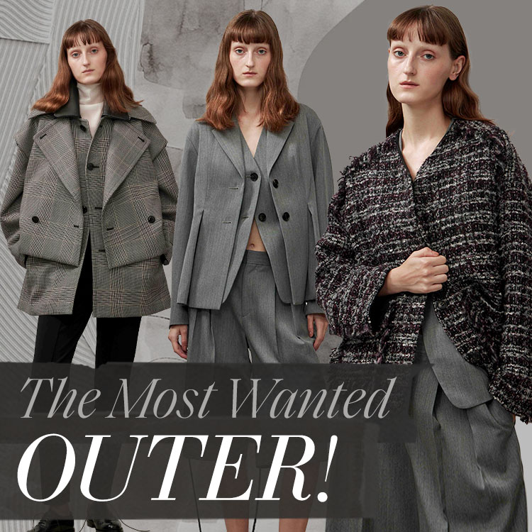 DEPAREILLE(デパリエ)｜ツイードチェックノーカラージャケット